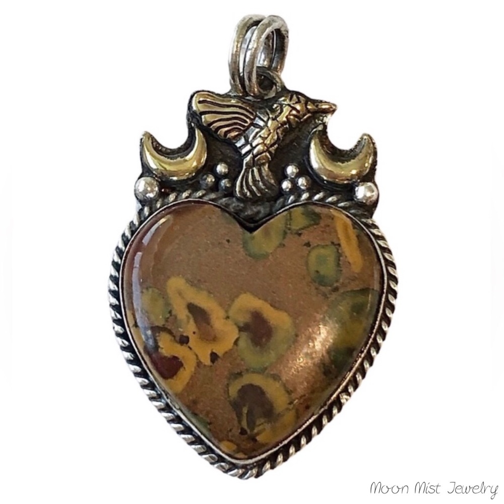 Rainforest Rhyolite Jasper pendant